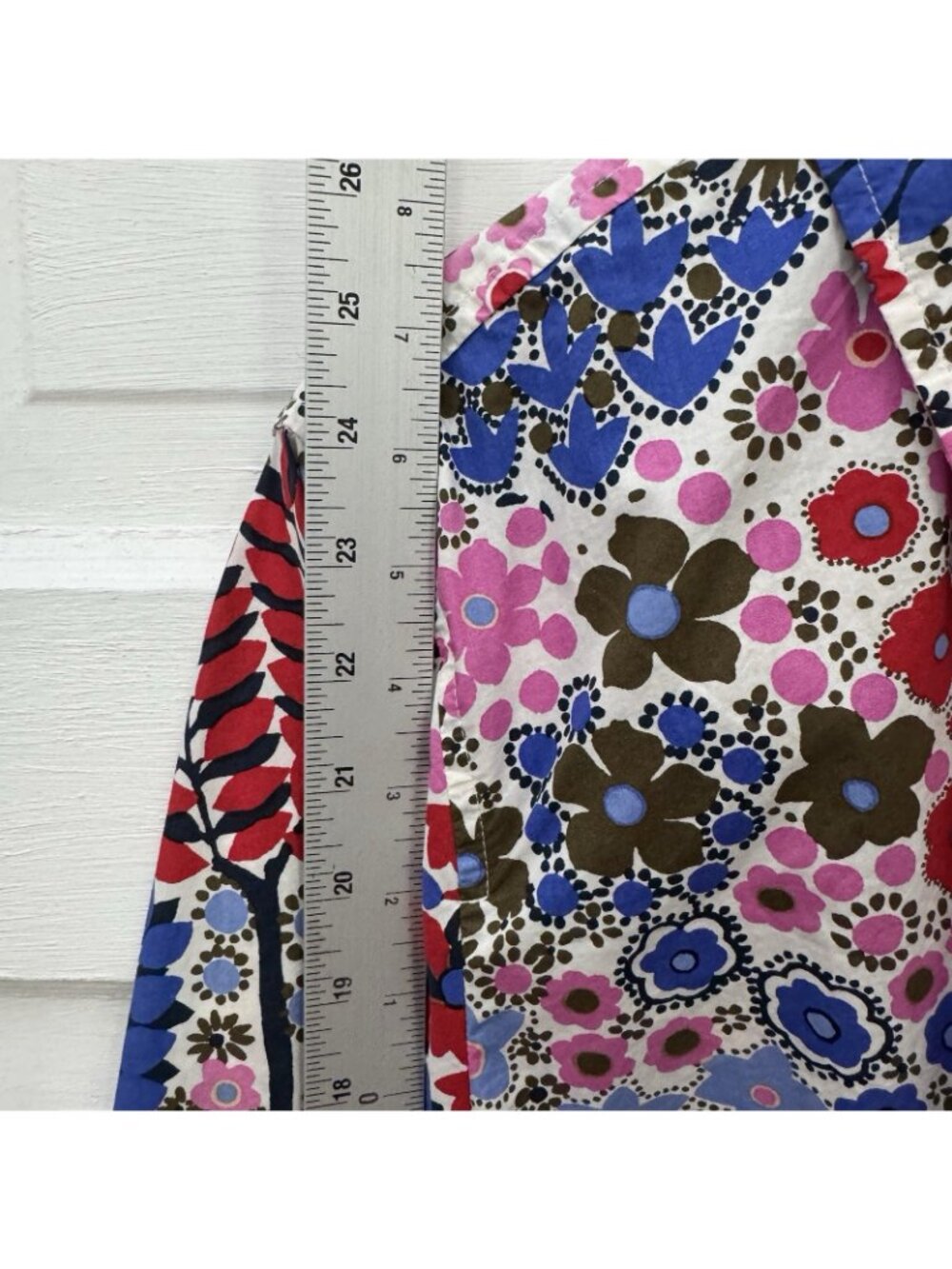 Talbots Women’s XL Cotton Patchwork Floral Button Down Shirt Multicolor - Picture 10 of 11